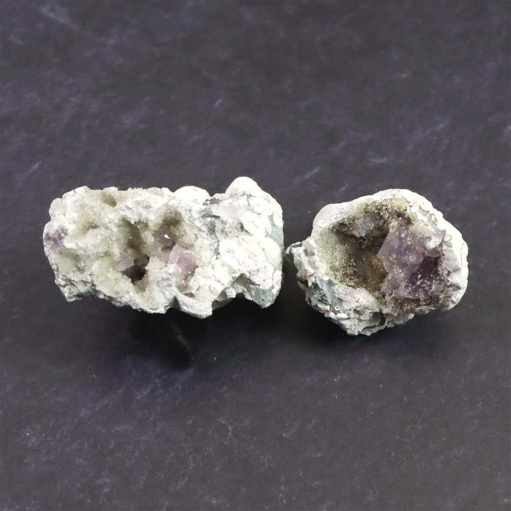 福島県只見町産 かぐや姫水晶 紫水晶 2個セット　20.2g #77801