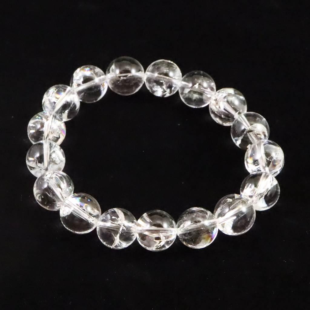 ヒマラヤ水晶 アイリスクォーツ 12ミリブレスレット　42.0g #261491枚目の画像