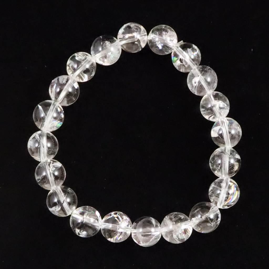 ヒマラヤ水晶 アイリスクォーツ 10ミリブレスレット　29.4g #951831枚目の画像