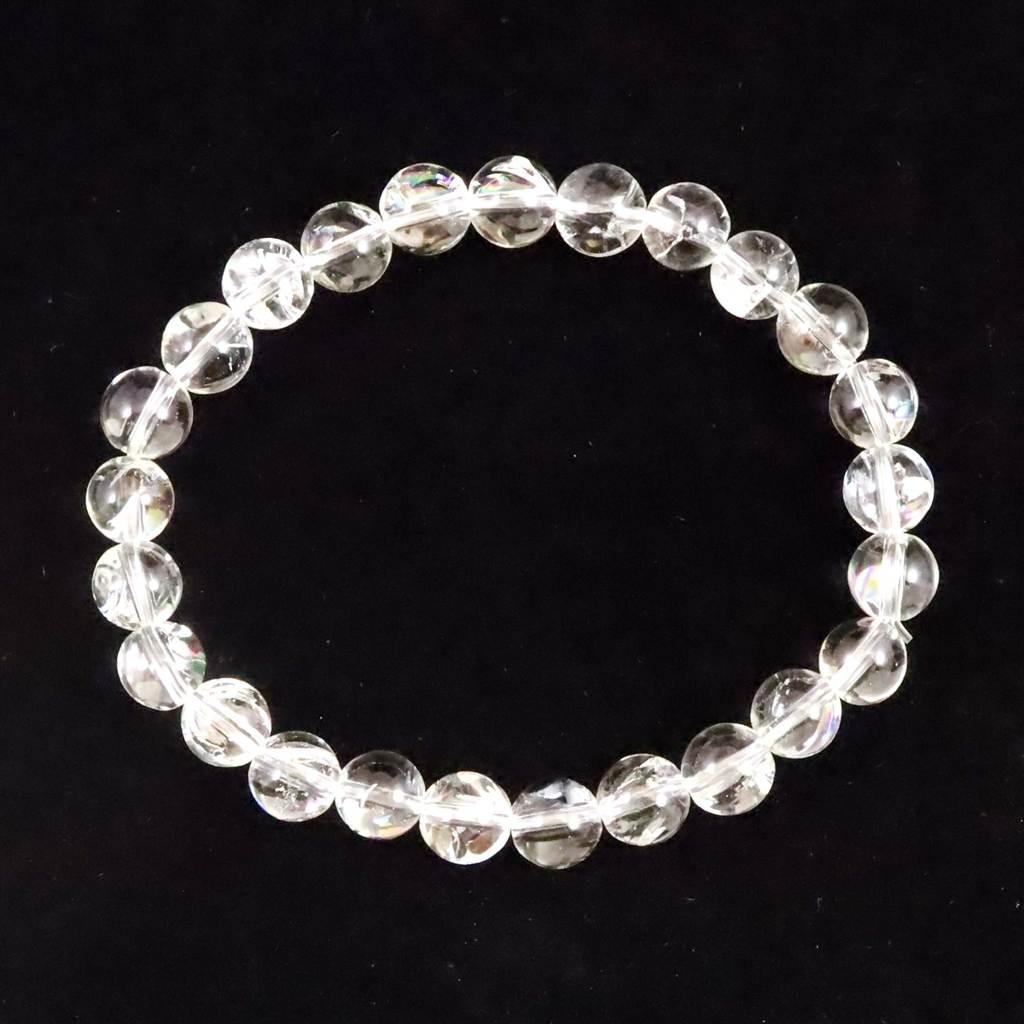 ヒマラヤ水晶 アイリスクォーツ 8ミリブレスレット　18.8g #16789