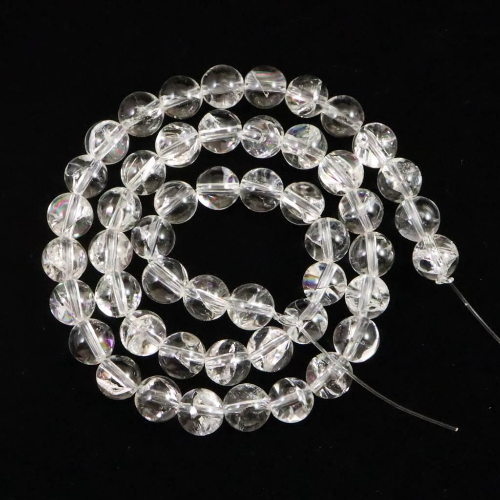 ヒマラヤ水晶 アイリスクォーツ 8ミリ玉 一連 現品 37.7g #133391枚目の画像