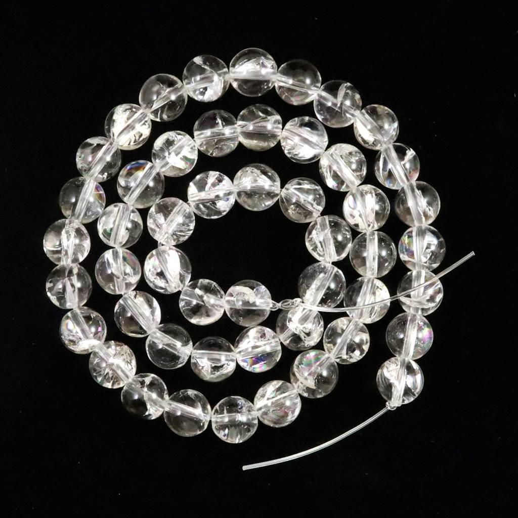 ヒマラヤ水晶 アイリスクォーツ 8ミリ玉 一連 現品 37.8g #58220