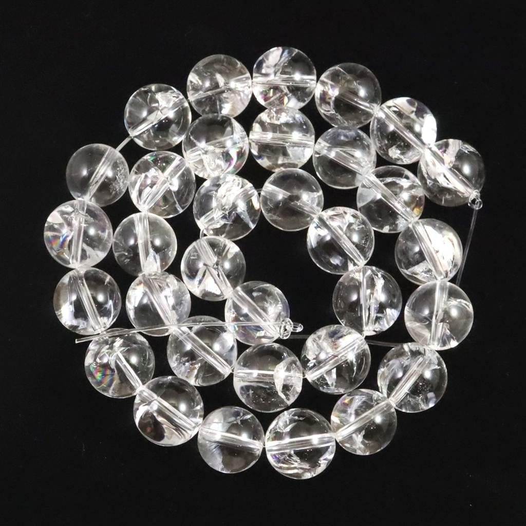 ヒマラヤ水晶 アイリスクォーツ 12ミリ玉 一連 現品 84.6g #69682