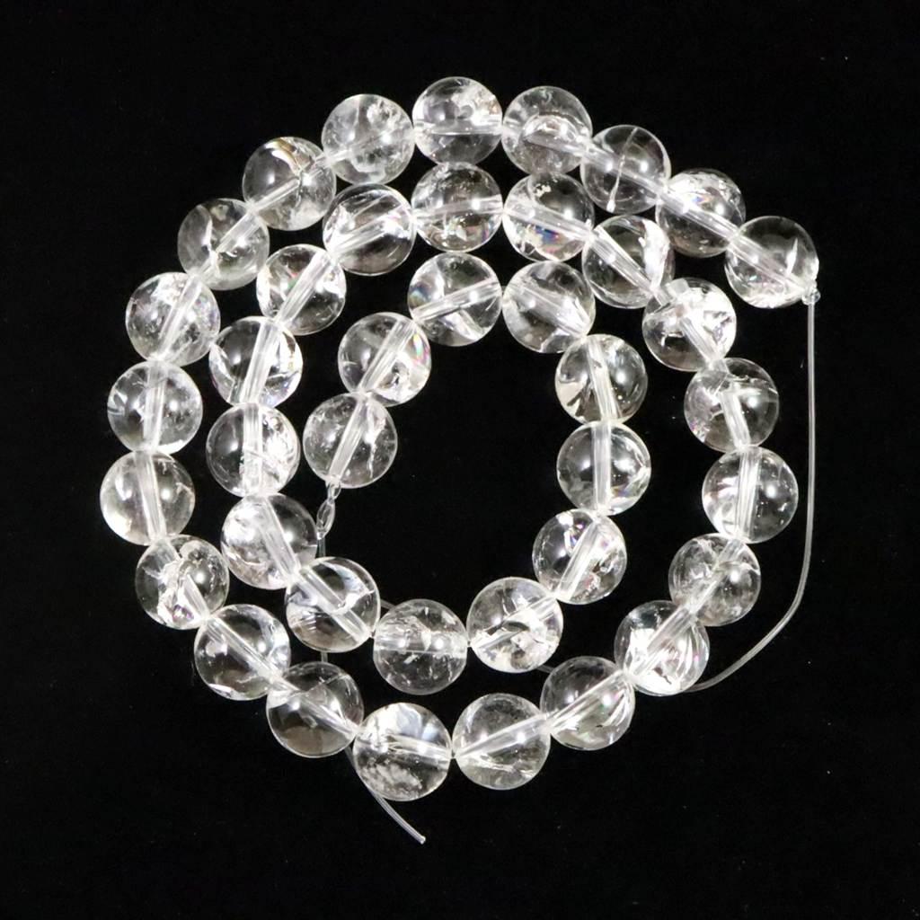 ヒマラヤ水晶 アイリスクォーツ 10ミリ玉 一連 現品 59.3g #126171枚目の画像