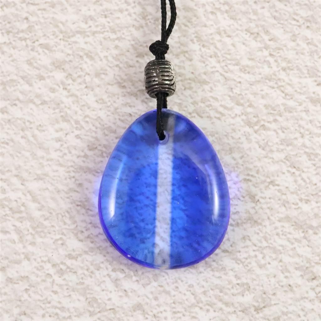 H&E社 シベリアンブルークォーツ　タンブル コード ペンダント 9.4g #251071枚目の画像