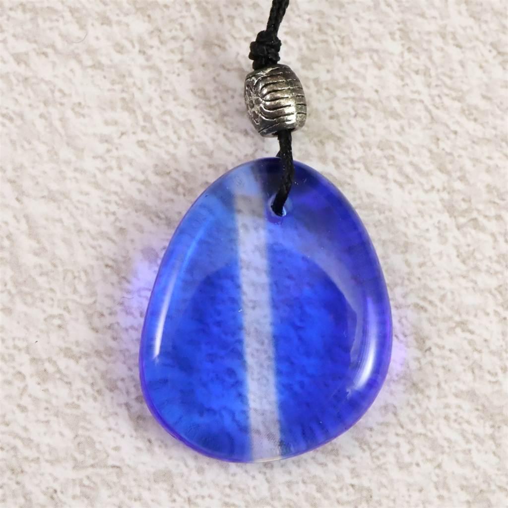 H&E社 シベリアンブルークォーツ　タンブル コード ペンダント 9.0g #14844