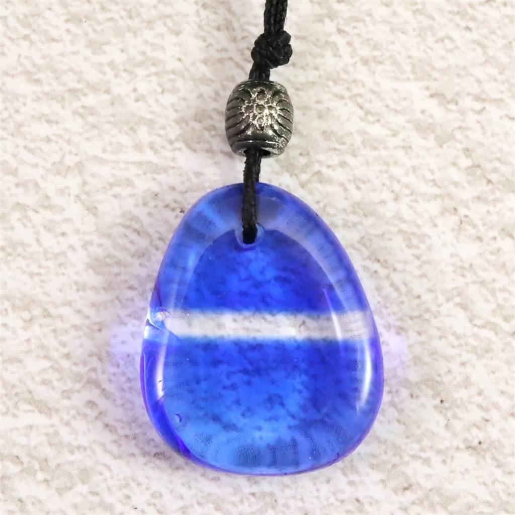 H&E社 シベリアンブルークォーツ　タンブル コード ペンダント 7.3g #966851枚目の画像