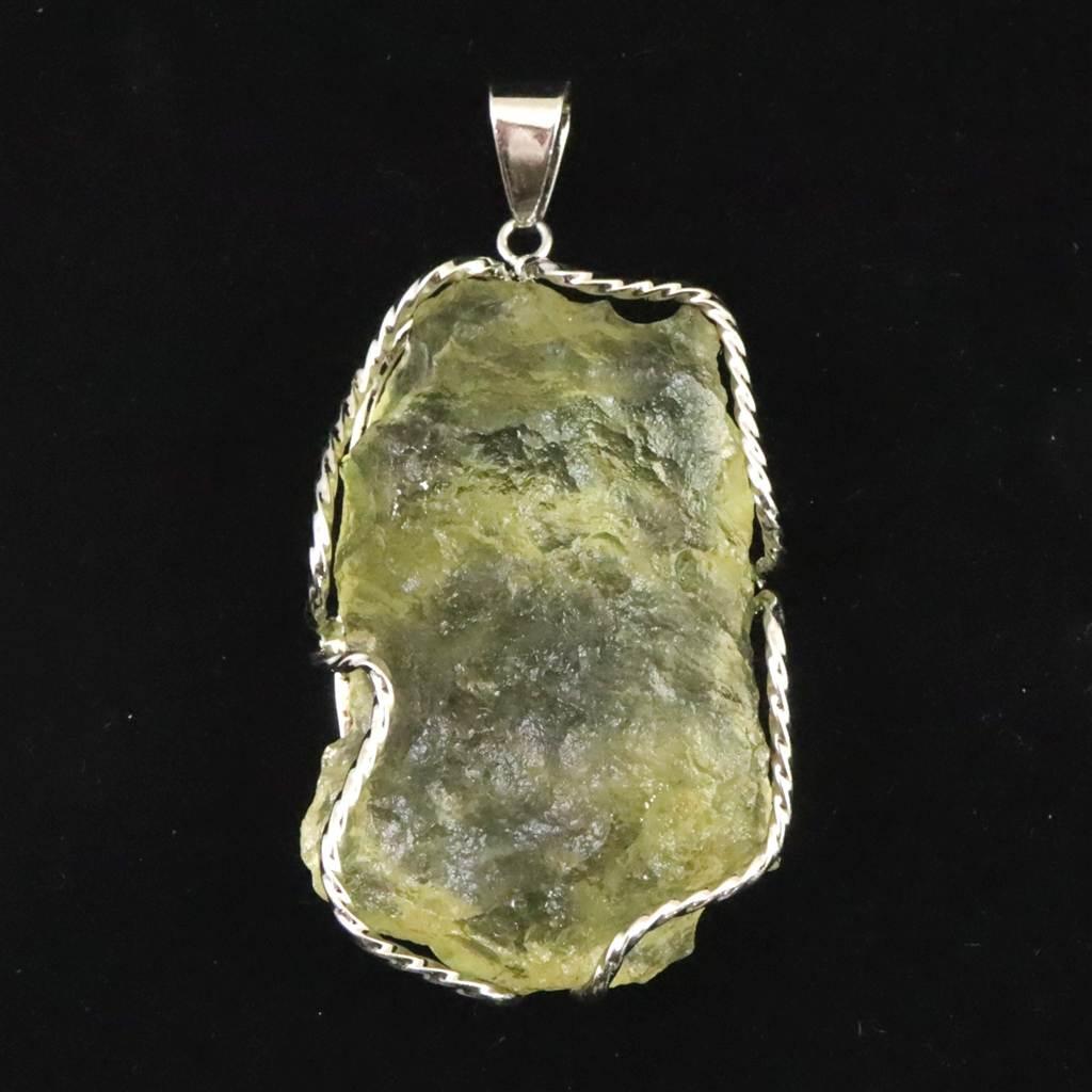 リビアンデザートグラス 43mm原石 ペンダント 18.2g  #758921枚目の画像