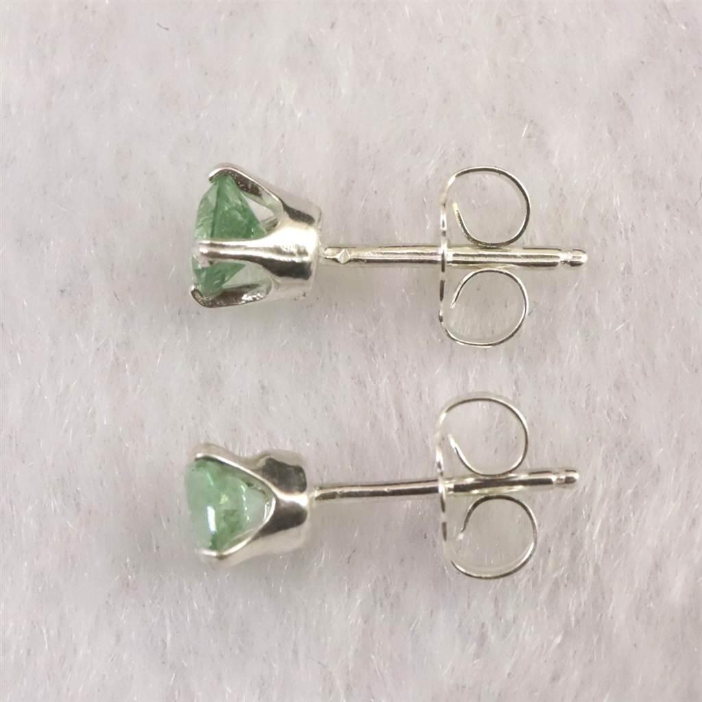 H&E社 ガイアストーン ラウンド 4ミリ ピアス  #19823 | 4枚目