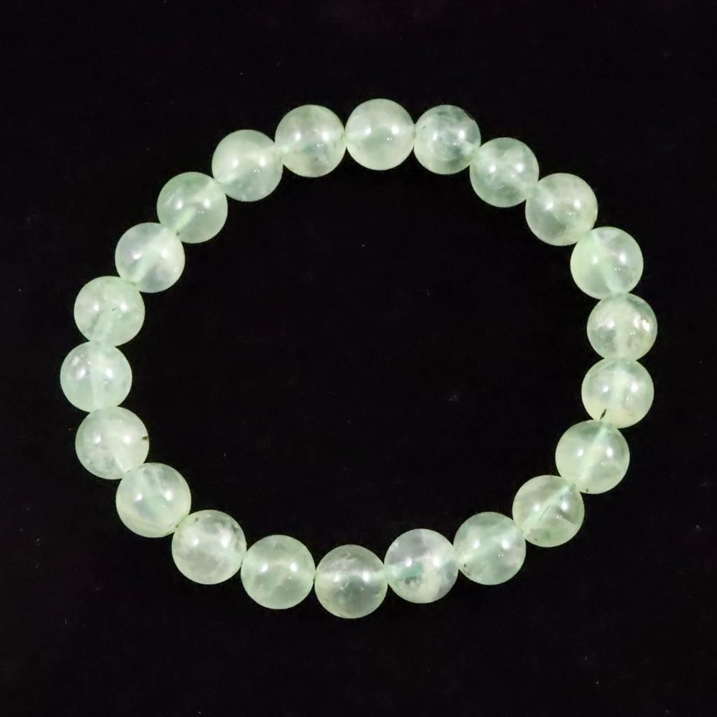 プレナイト ぶどう石 AA+ 8.5mmブレスレット 21.7g #55347