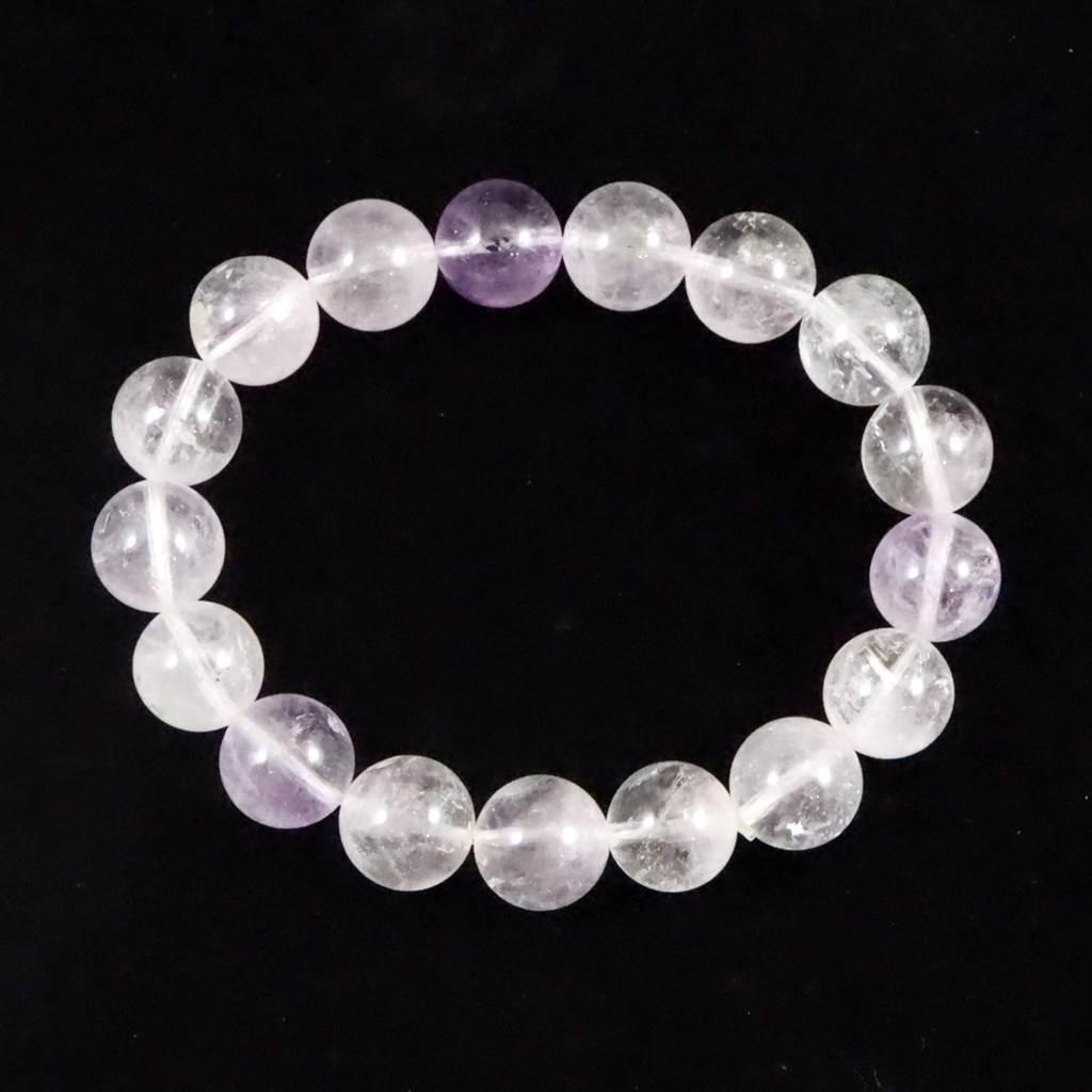 米国NY州産 ハーキマーダイヤモンド 3A+ 11.5mm玉 ブレスレット 37.3g #63343