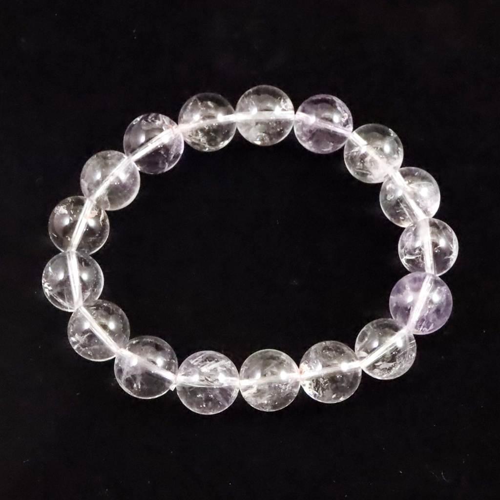 米国NY州産 ハーキマーダイヤモンド 3A+ 12mm玉 ブレスレット 41.9g #42970