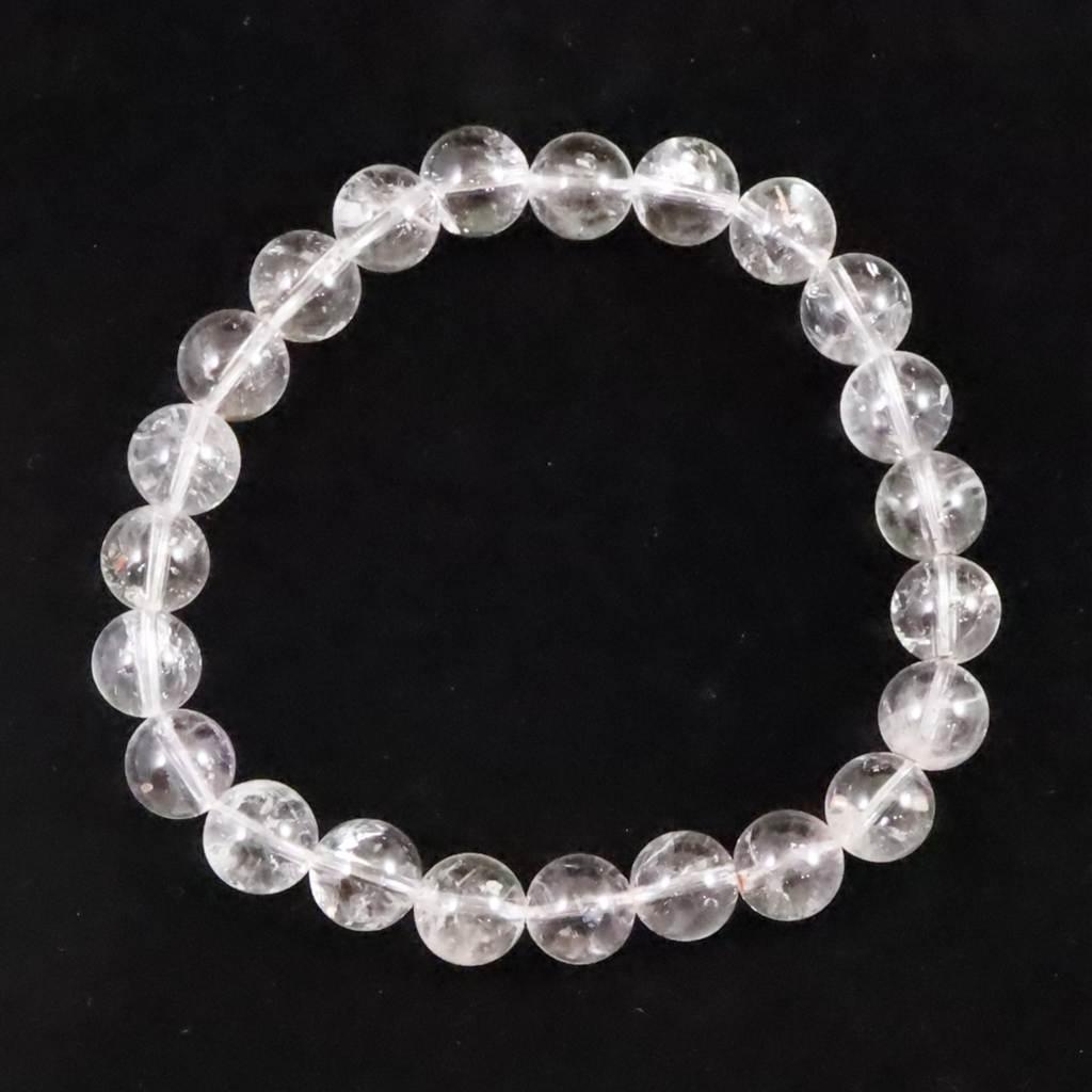 米国NY州産 ハーキマーダイヤモンド 3A+ 8.5mm玉 ブレスレット 20.2g #45120