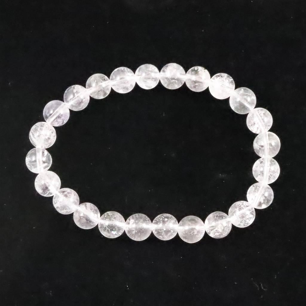 米国NY州産 ハーキマーダイヤモンド 3A+ 8mm玉 ブレスレット 17.9g #70844