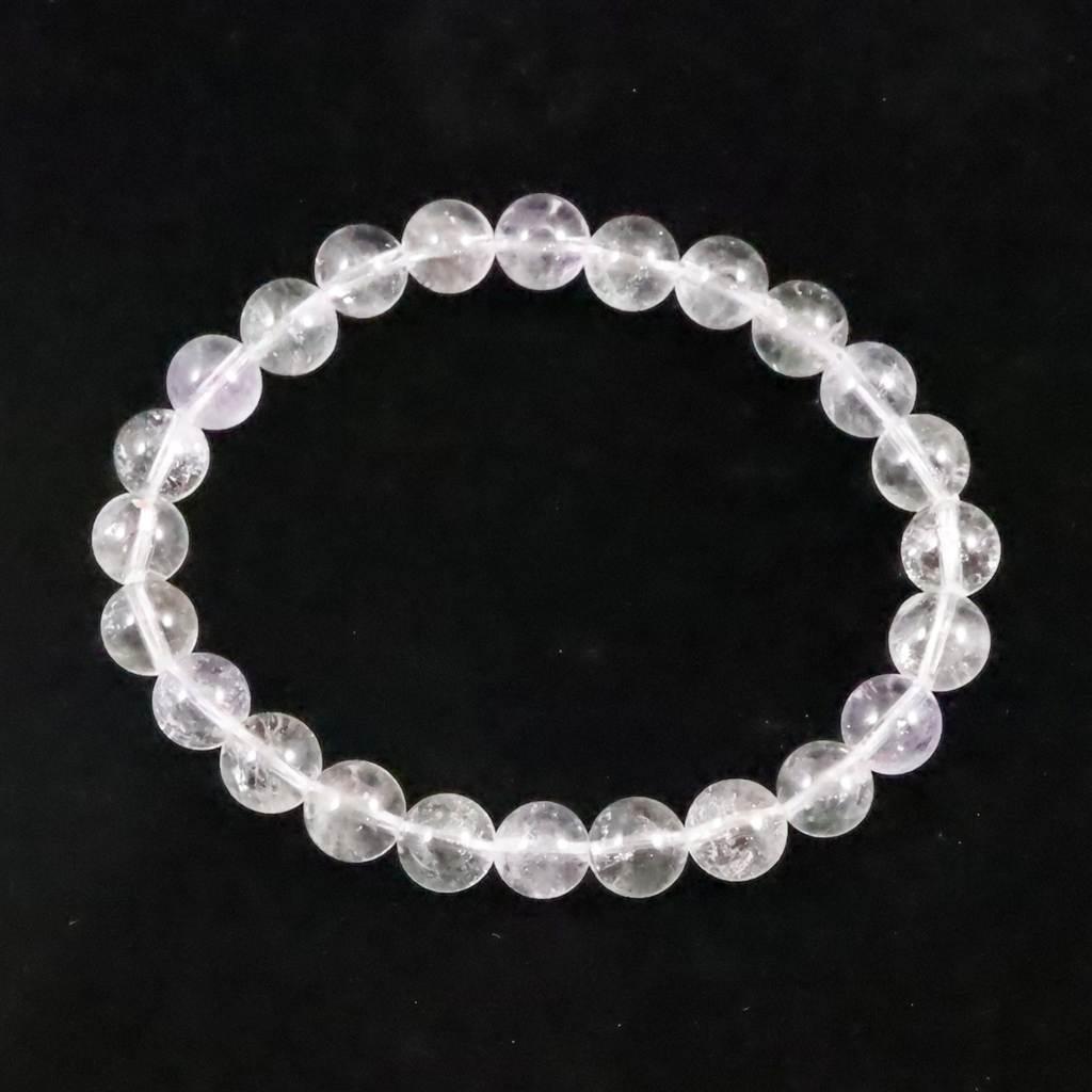 米国NY州産 ハーキマーダイヤモンド 3A+ 8mm玉 ブレスレット 18.1g #83353