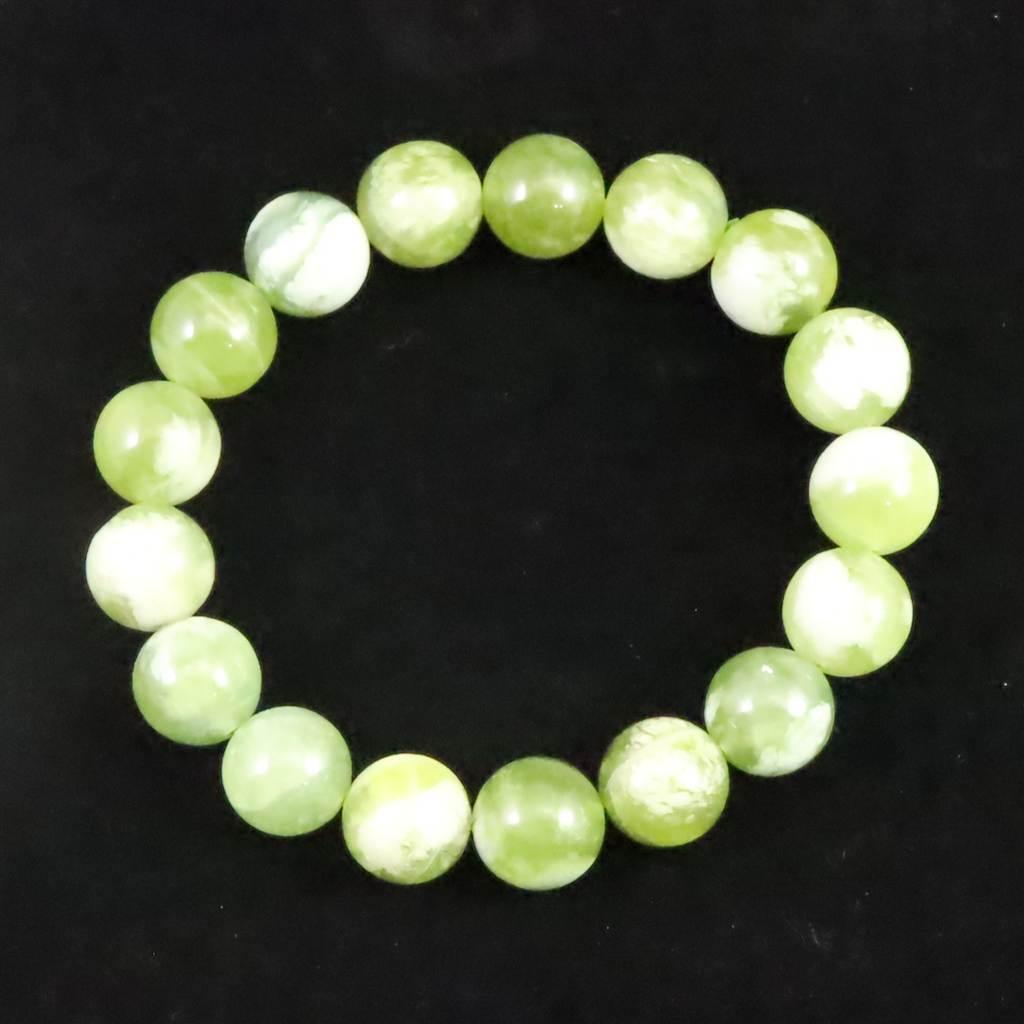 ロシアンジェイド ネフライト 軟玉 12.5mm玉　ブレスレット 46.7g #35514
