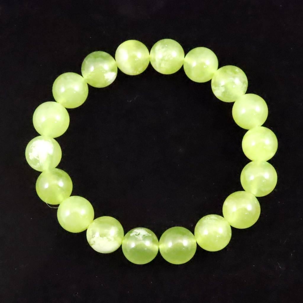 ロシアンジェイド ネフライト 軟玉 11.5mm玉　ブレスレット 38.1g #82387