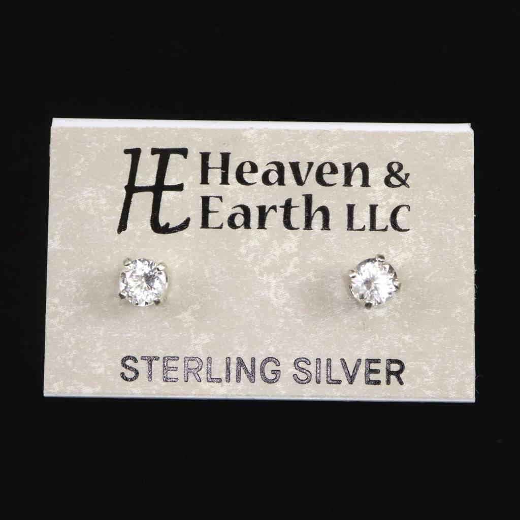 H&E社 アゼツライト 4mmラウンド ピアス  #79034