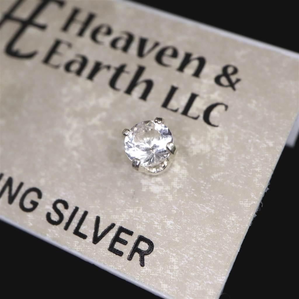 H&E社 アゼツライト 4mmラウンド ピアス  #79034 | 3枚目