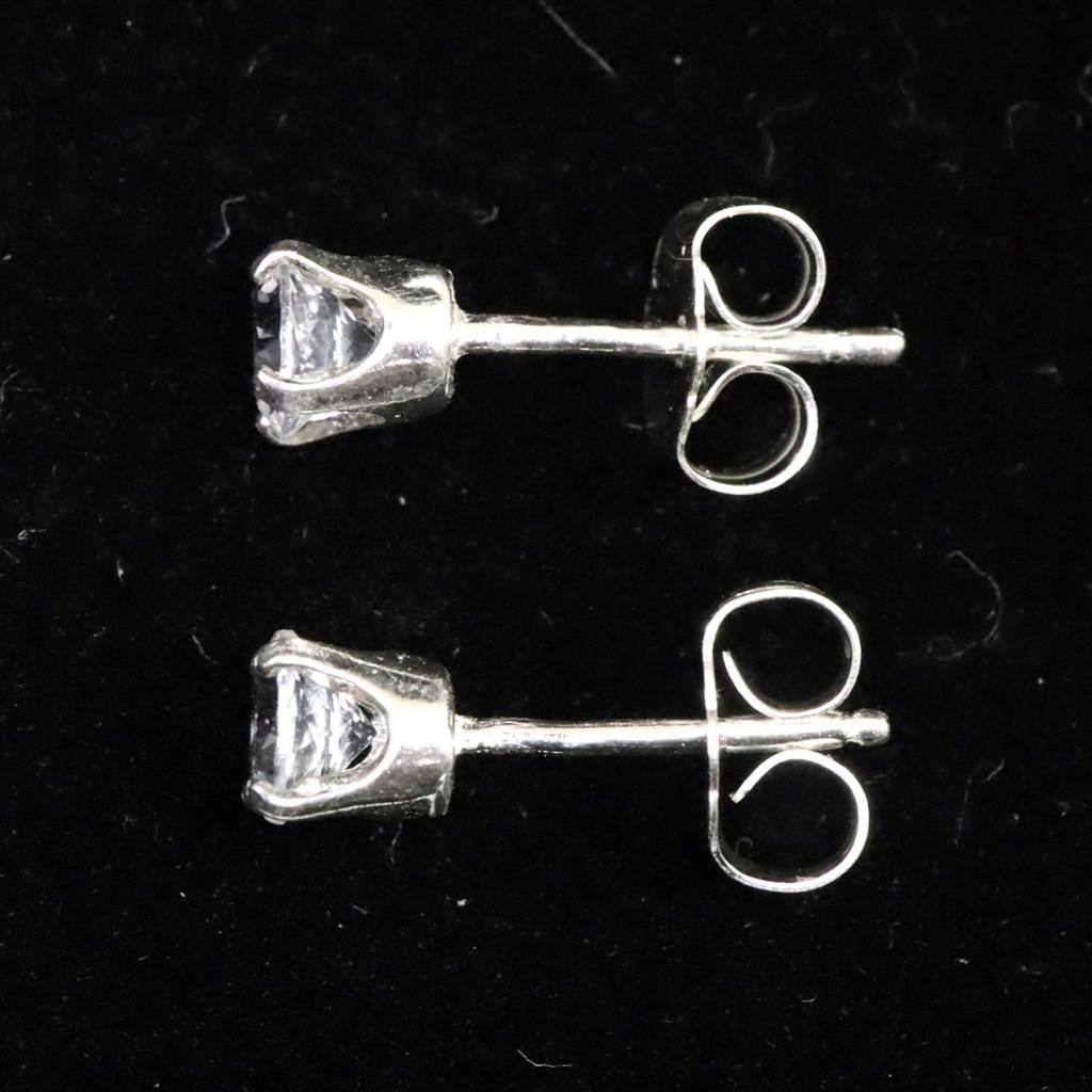 H&E社 アゼツライト 4mmラウンド ピアス  #79034 | 4枚目