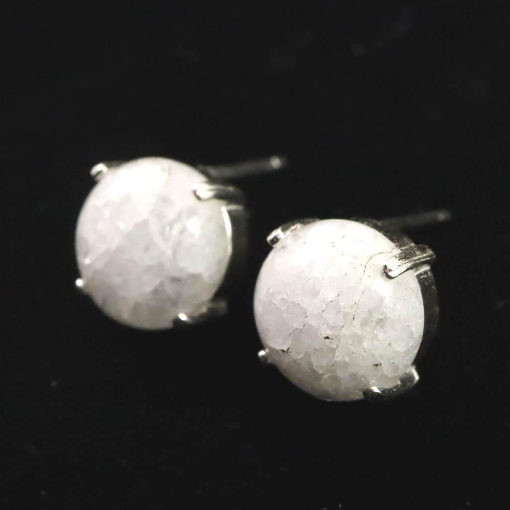 H&E社 アゼツライト 10mmラウンドカボション ピアス  #56020 | 3枚目