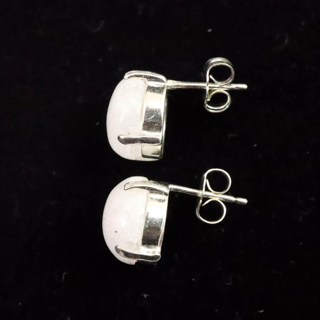 H&E社 アゼツライト 10mmラウンドカボション ピアス  #56020 | 4枚目