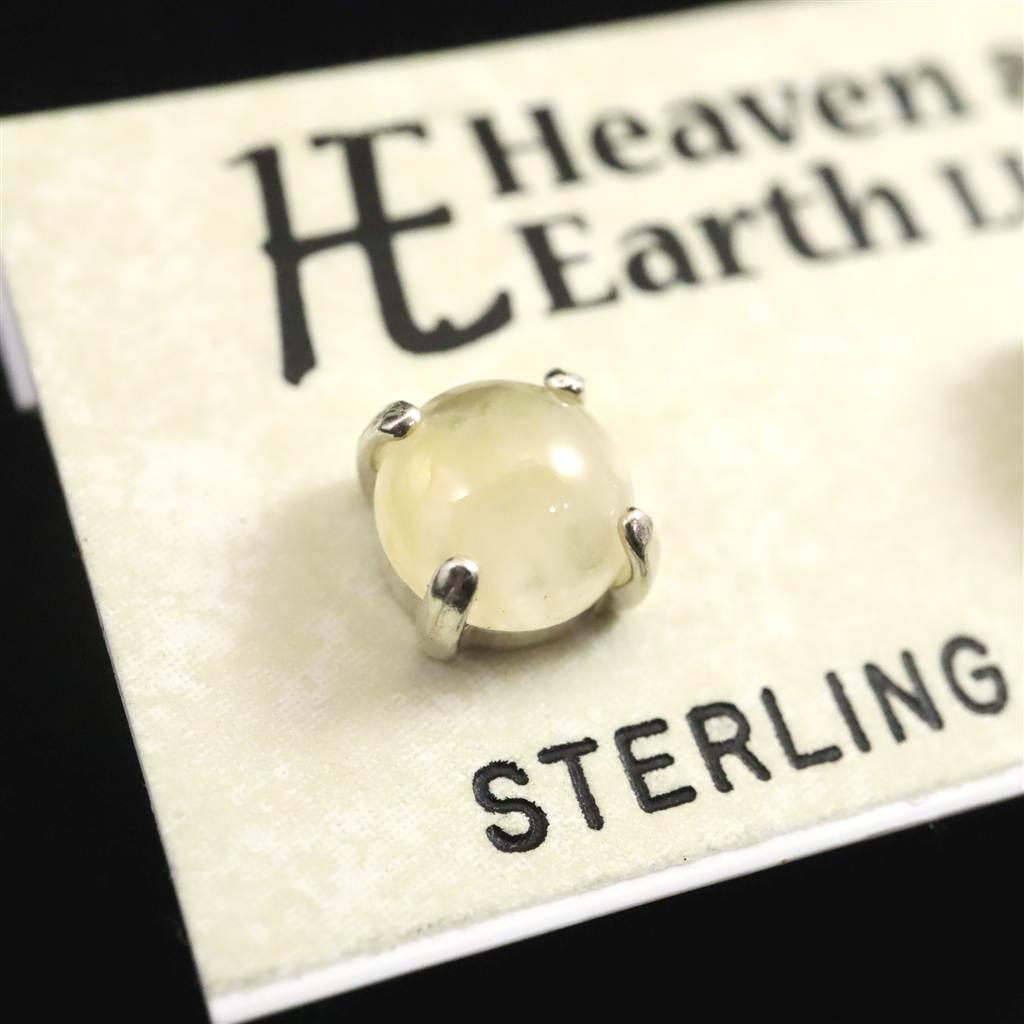 H&E社 ヒマラヤゴールドアゼツライト（AZOZEO) 6mmラウンド ピアス  #98155 | 2枚目