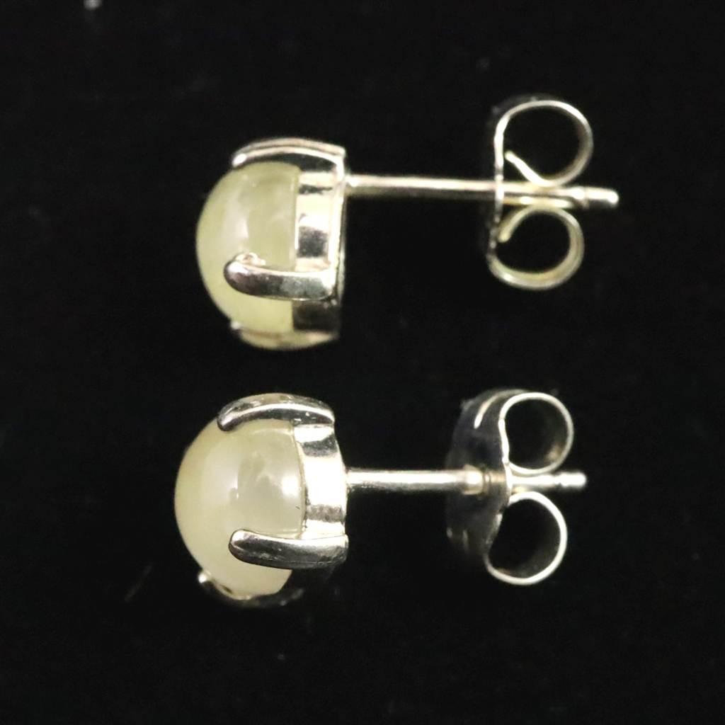 H&E社 ヒマラヤゴールドアゼツライト（AZOZEO) 6mmラウンド ピアス  #98155 | 4枚目