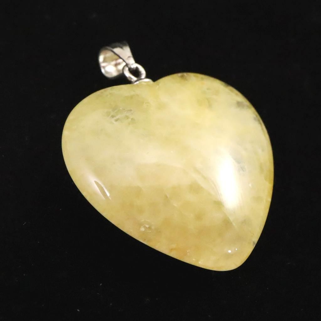 H&E社 ヒマラヤゴールドアゼツライト（AZOZEO) 25mmハート ペンダント  7.1g #46827 | 2枚目