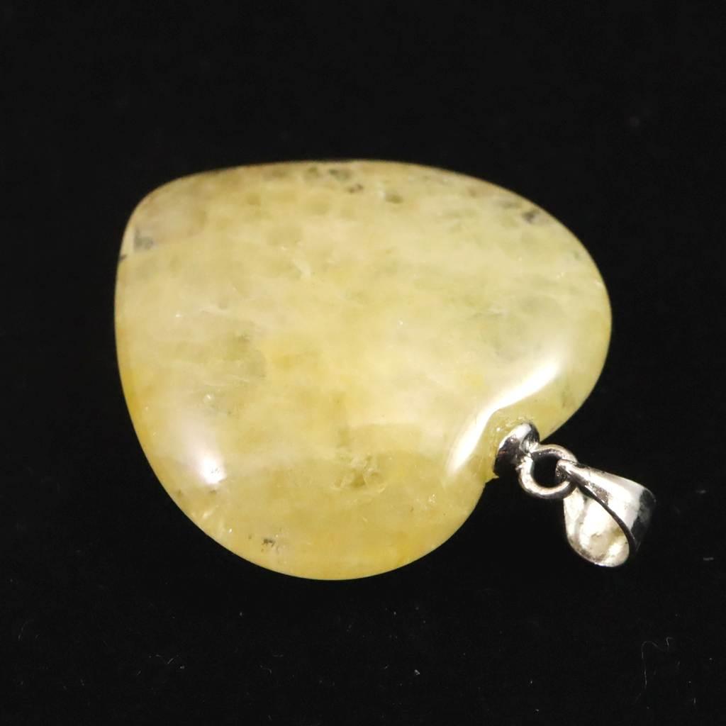 H&E社 ヒマラヤゴールドアゼツライト（AZOZEO) 25mmハート ペンダント  7.1g #46827 | 3枚目