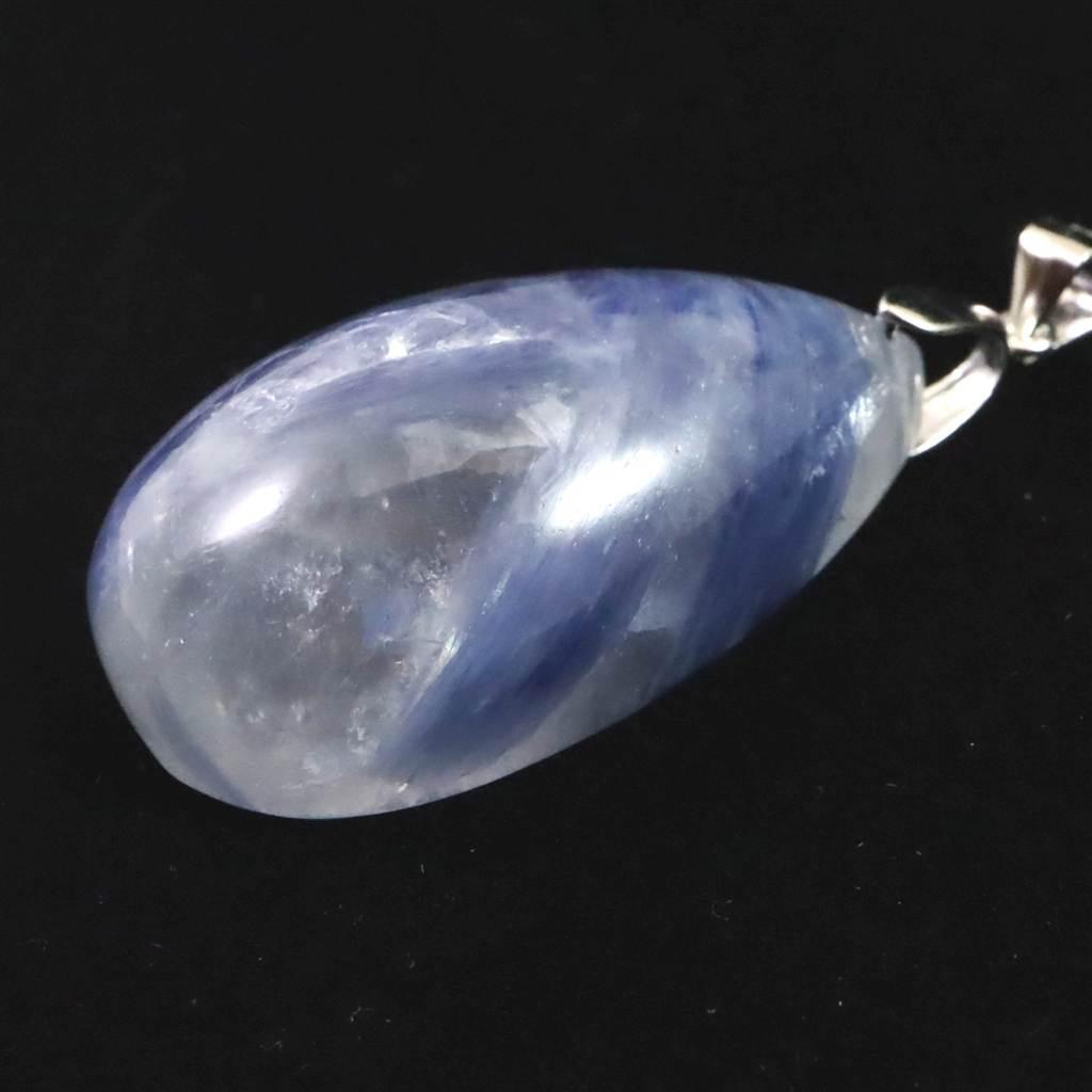 カイヤナイトシリカ 33mmペアシェイプ  ペンダント 13.4g  #92433 | 3枚目