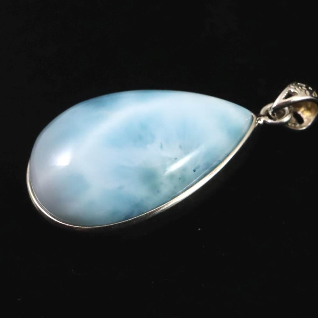 ラリマー  AA  26mmペアシェイプ　ペンダント 8.3g #46850 | 3枚目