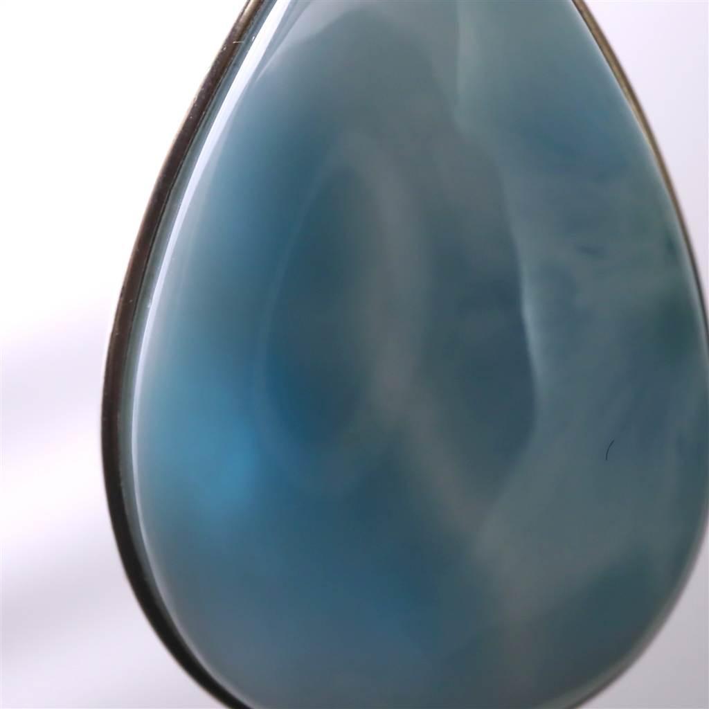 ラリマー  AA  26mmペアシェイプ　ペンダント 8.3g #46850 | 5枚目