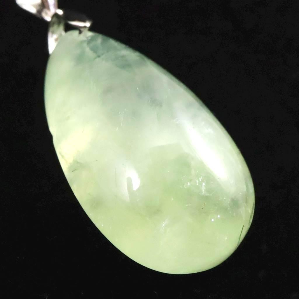 プレナイト 29mmペアシェイプ ペンダント 8.4g #56474 | 2枚目