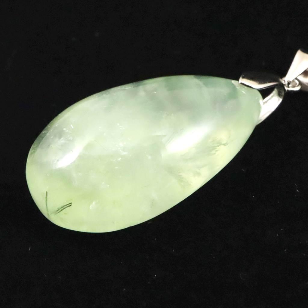 プレナイト 29mmペアシェイプ ペンダント 8.4g #56474 | 3枚目