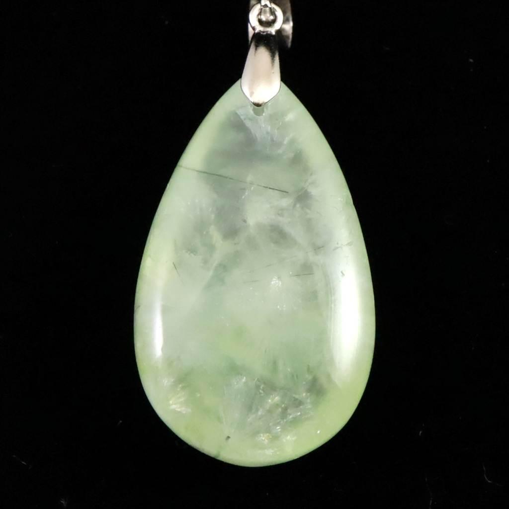 プレナイト 29mmペアシェイプ ペンダント 8.4g #56474 | 5枚目