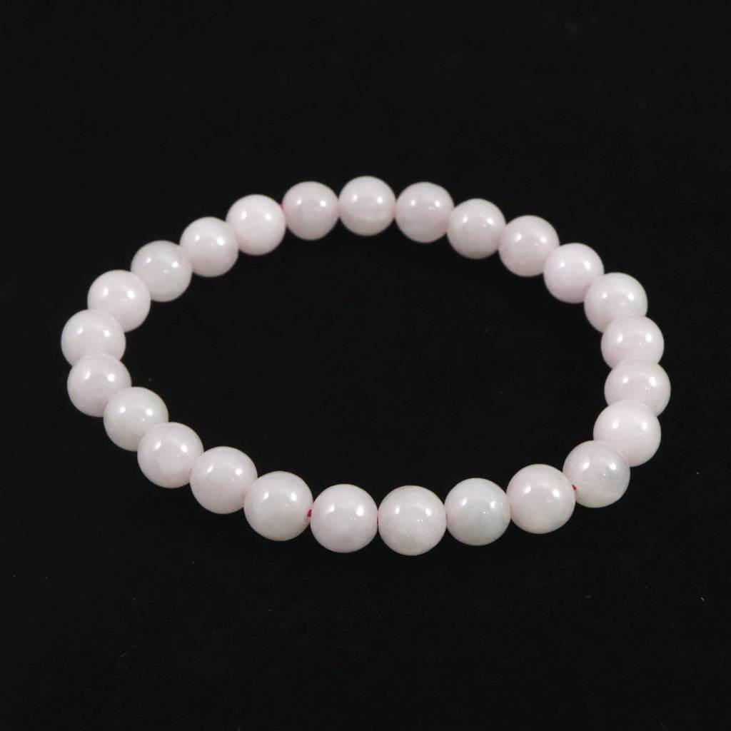 ミャンマー産 ラベンダー 翡翠  ヒスイ 7.5mmブレスレット 17.8g #84525 | 3枚目