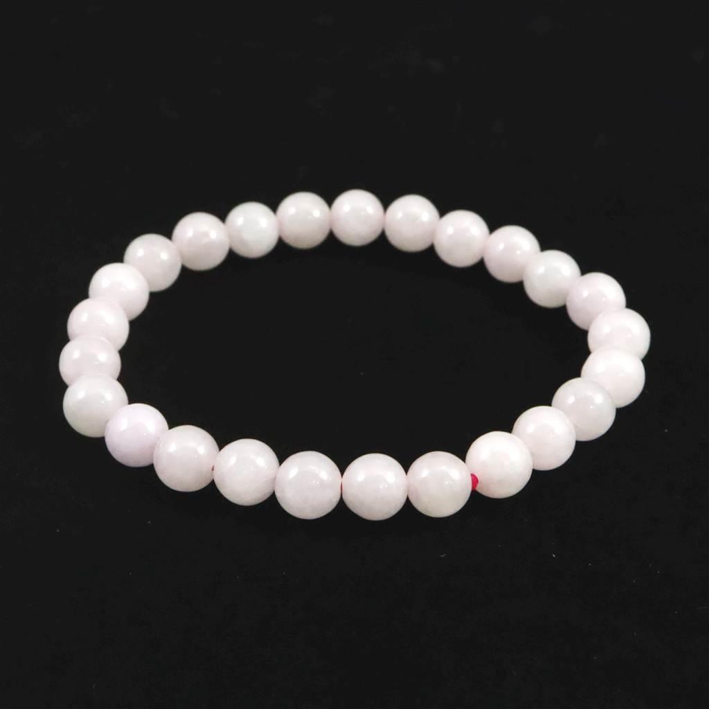 ミャンマー産 ラベンダー 翡翠  ヒスイ 7.5mmブレスレット 17.8g #84525 | 5枚目