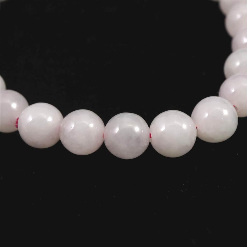 ミャンマー産 ラベンダー 翡翠  ヒスイ 7.5mmブレスレット 17.8g #84525 | 6枚目