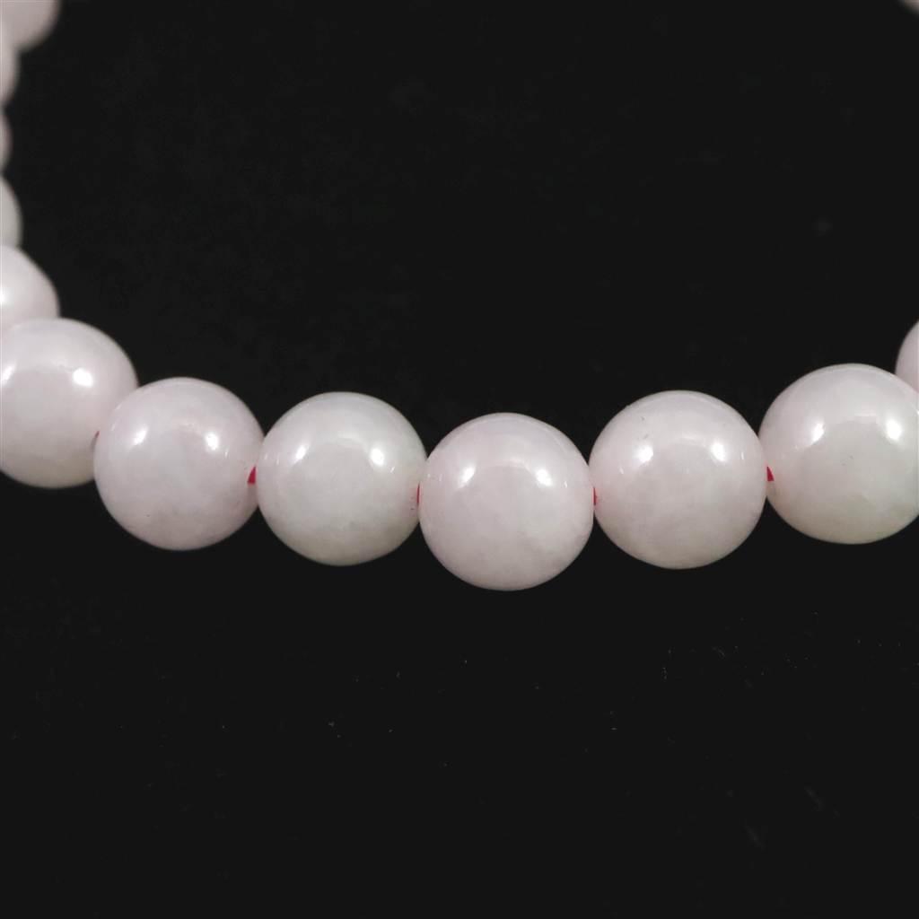 ミャンマー産 ラベンダー 翡翠  ヒスイ 7.5mmブレスレット 17.8g #84525 | 7枚目