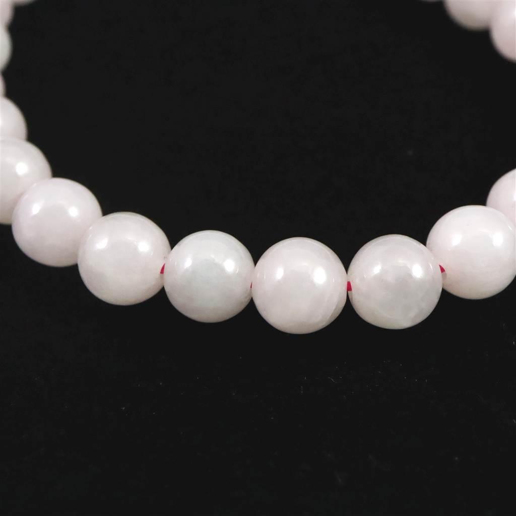 ミャンマー産 ラベンダー 翡翠  ヒスイ 7.5mmブレスレット 17.8g #84525 | 8枚目