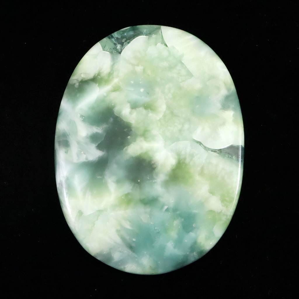 ヘミモルファイト　異極鉱　79mmオーバル　カボション 59.9g #70842