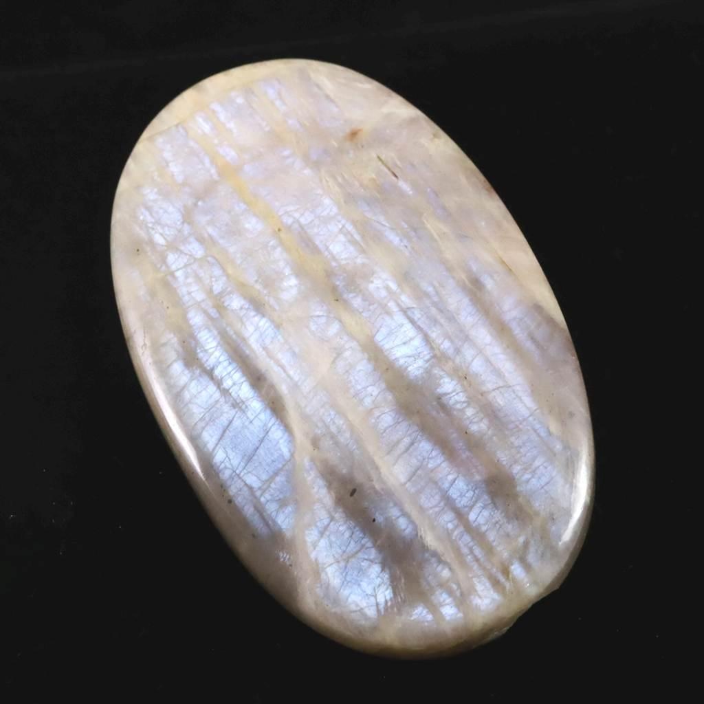 ロシア産 ベロモナイト ムーンストーン 57mmオーバルカボション 27.3g #104191枚目の画像