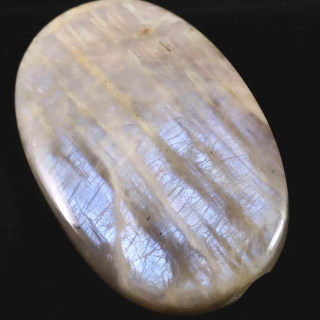 ロシア産 ベロモナイト ムーンストーン 57mmオーバルカボション 27.3g #10419 | 2枚目