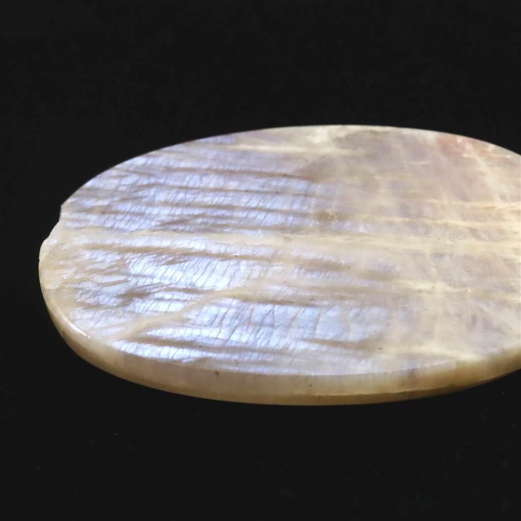 ロシア産 ベロモナイト ムーンストーン 57mmオーバルカボション 27.3g #10419 | 7枚目