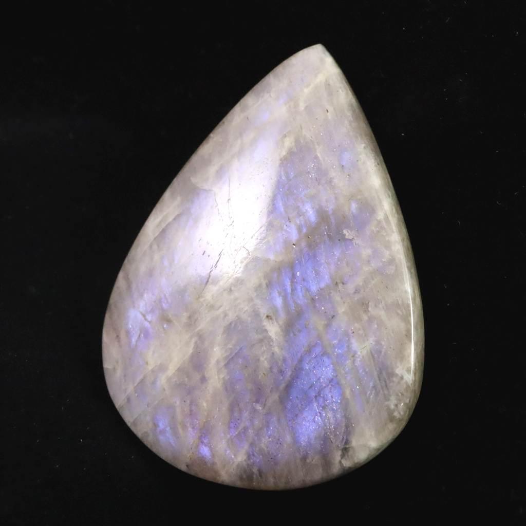 ロシア産 ベロモナイト ムーンストーン 47mmペアシェイプカボション 16.6g #96976 | 2枚目