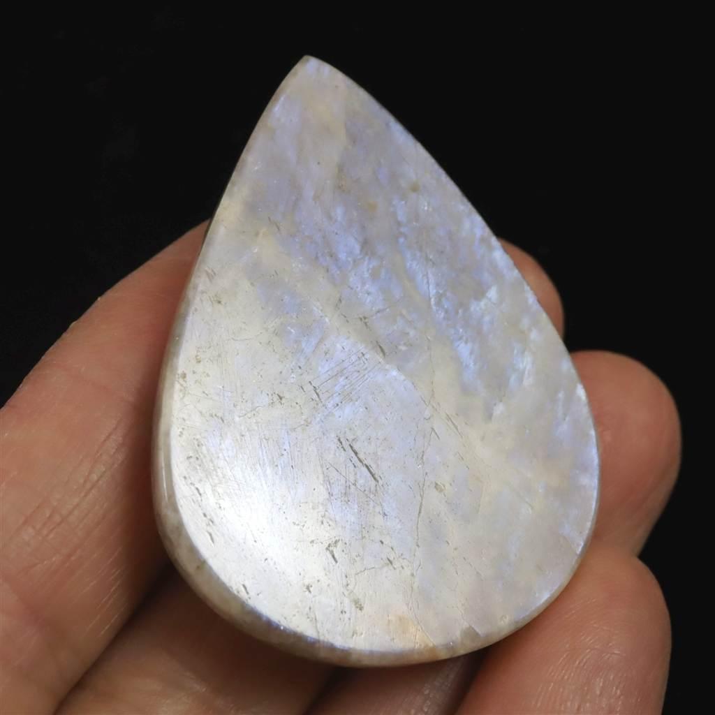 ロシア産 ベロモナイト ムーンストーン 47mmペアシェイプカボション 16.6g #96976 | 7枚目