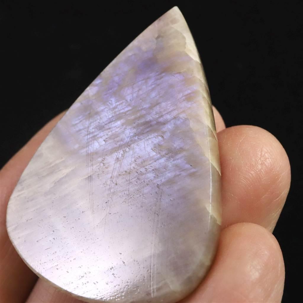 ロシア産 ベロモナイト ムーンストーン 47mmペアシェイプカボション 17.7g #39225 | 6枚目