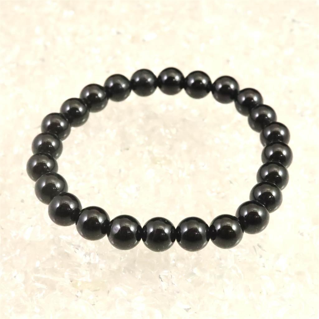 糸魚川翡翠 ヒスイ 黒 8ｍｍブレスレット ディレクトリカード付 21.8g #90491 | 4枚目