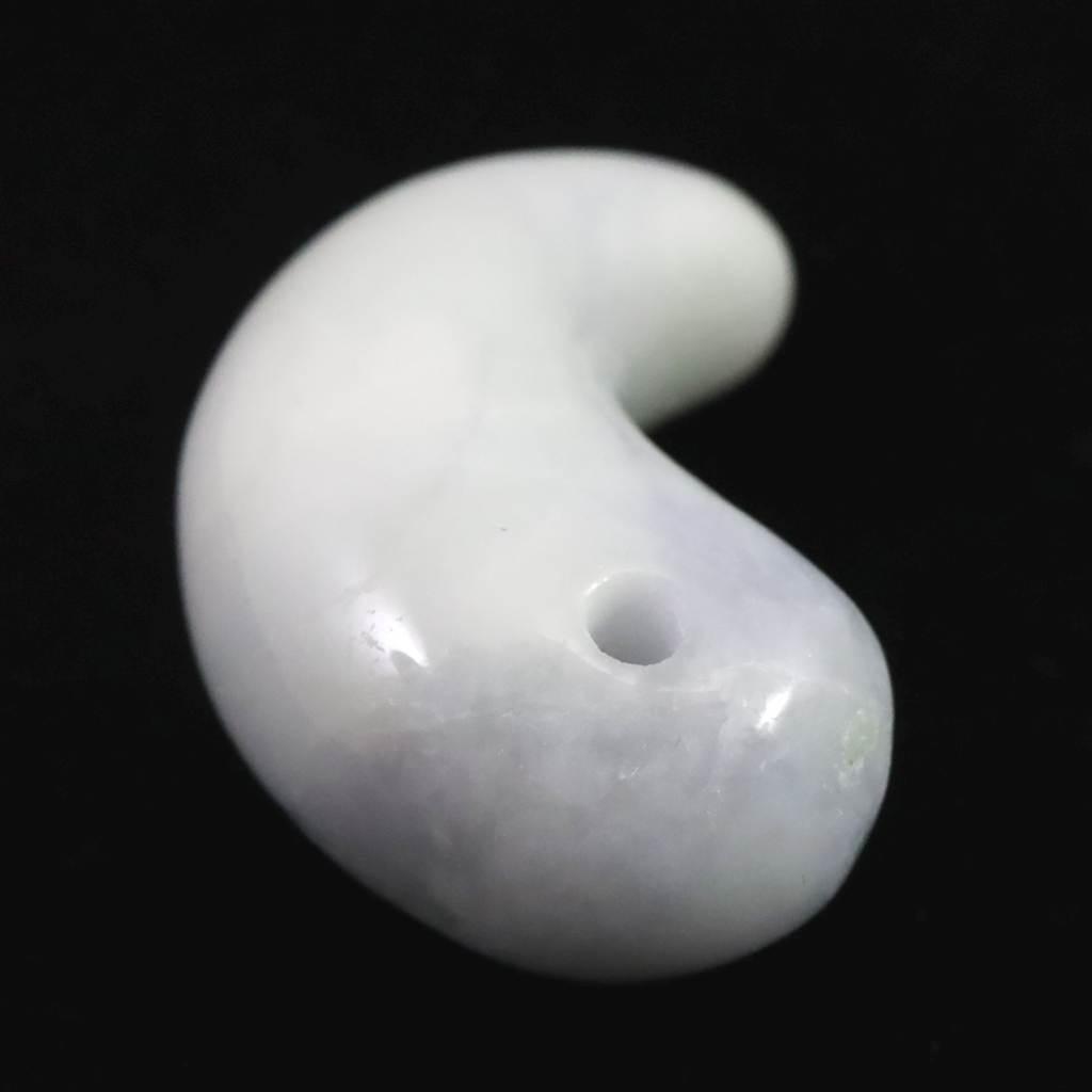 糸魚川翡翠 ラベンダー 30mm勾玉 現代の名工作 　12.4g #82788 | 3枚目